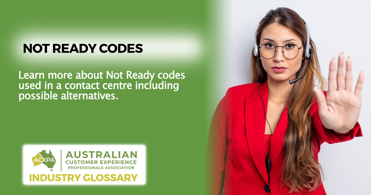 not ready codes in a call centre