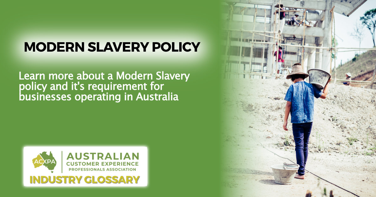 Modern Slavery Policy definition