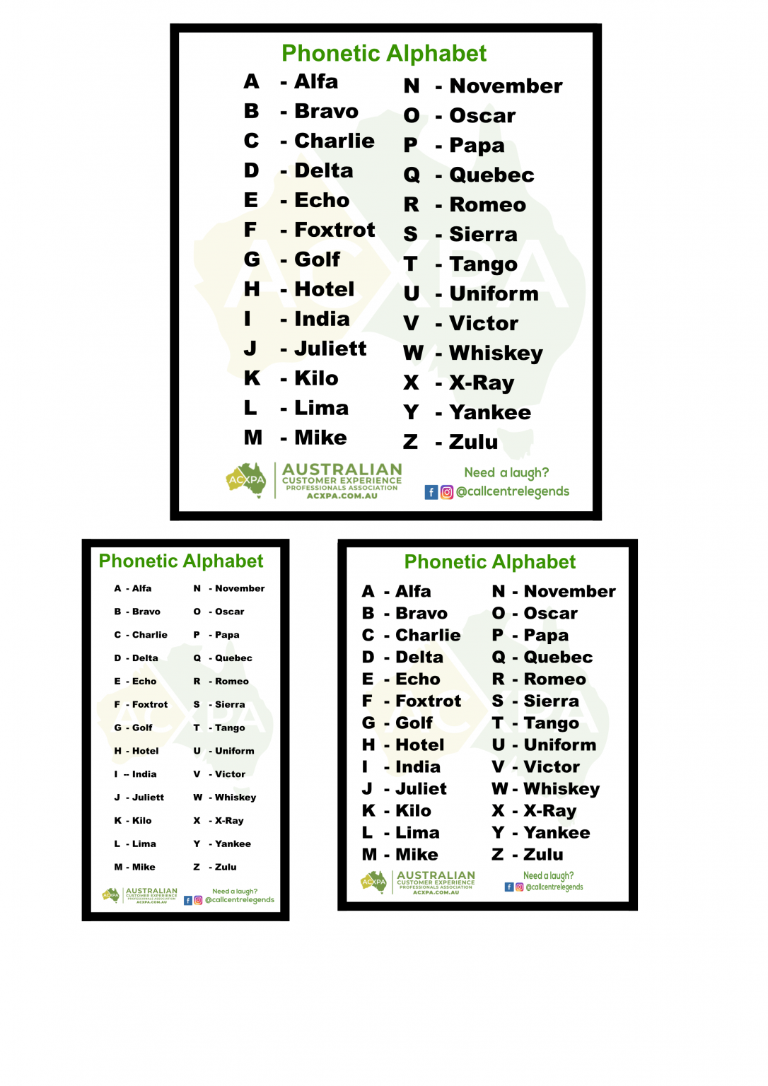 Free Phonetic Alphabet - NATO, Army, Letters Alphabet