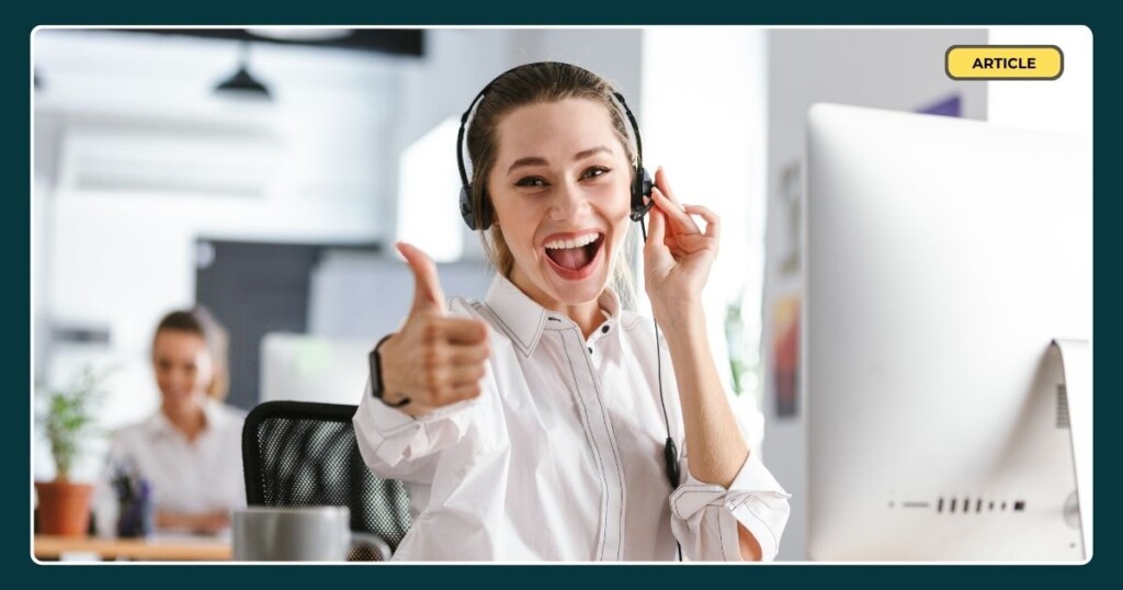 A smiling call centre agent working in the Australian Call Centre Industry
