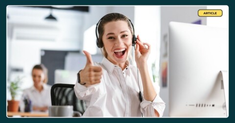 A smiling call centre agent working in the Australian Call Centre Industry