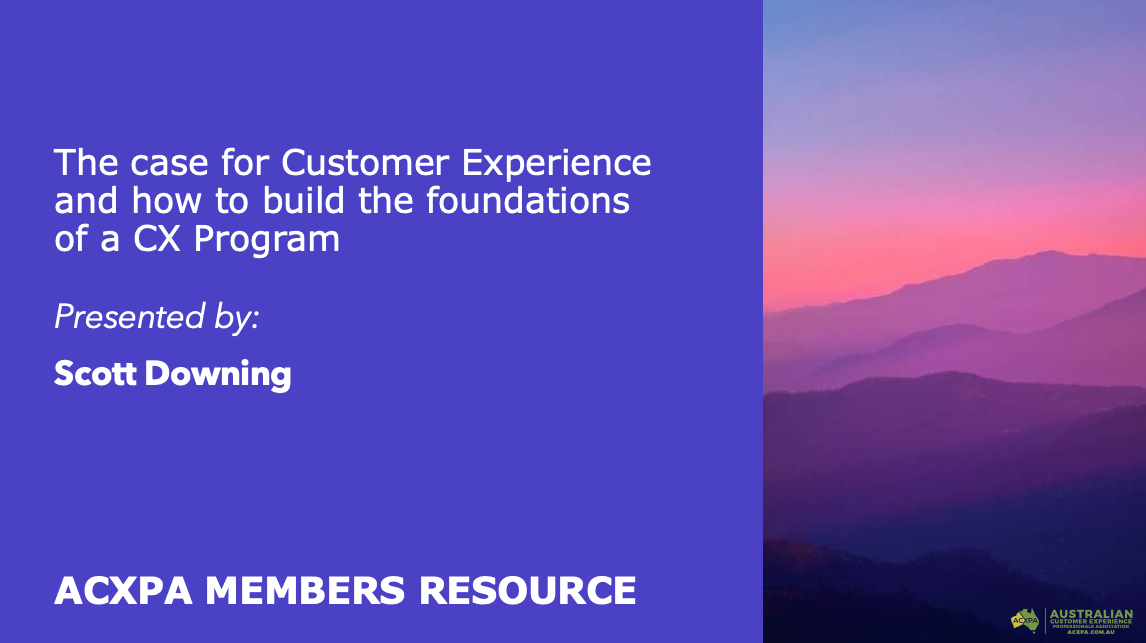 How to build the foundations of a CX Program