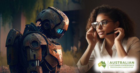 In a world of AI, it is time to value human interaction as a skill. 5 A sad robot with a human call centre worker showing empathy
