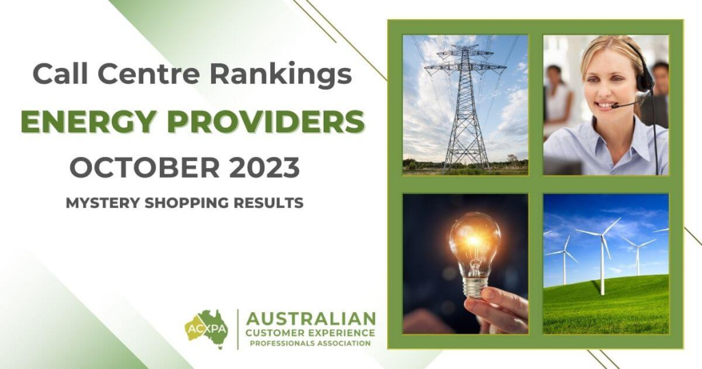 Australian Energy Providers Call Centre Rankings October 2023