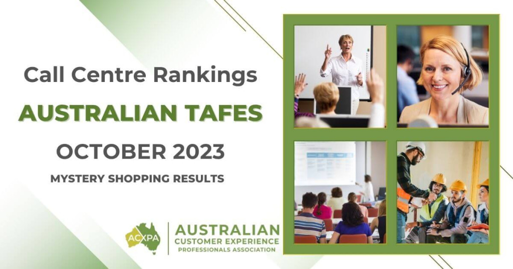 Australian TAFES October 2023 Call Centre Rankings