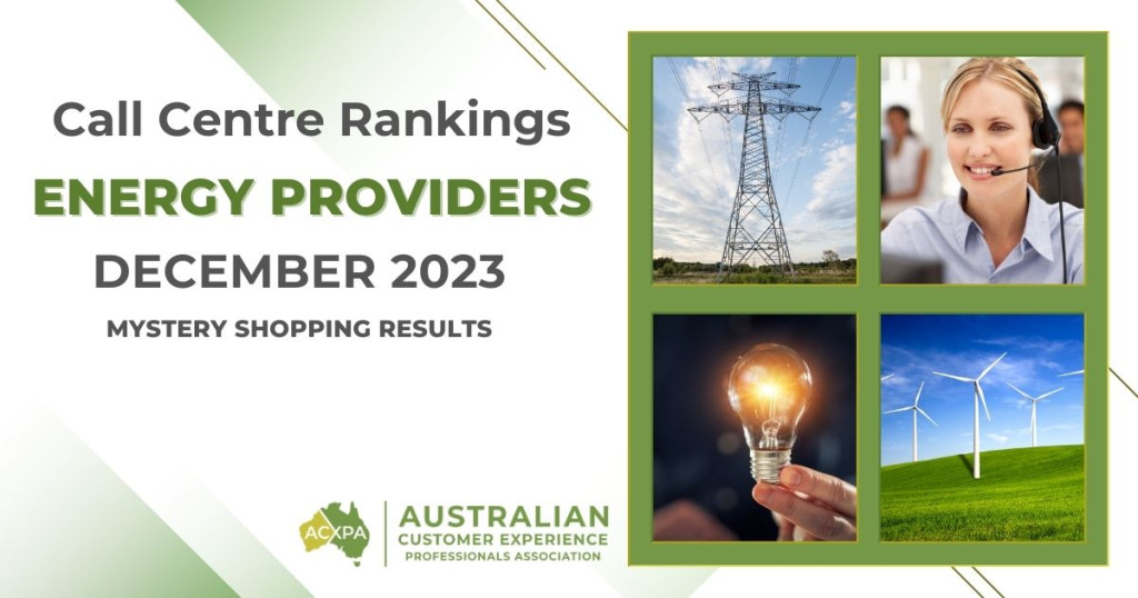Australian Energy Providers Call Centre Rankings December 2023