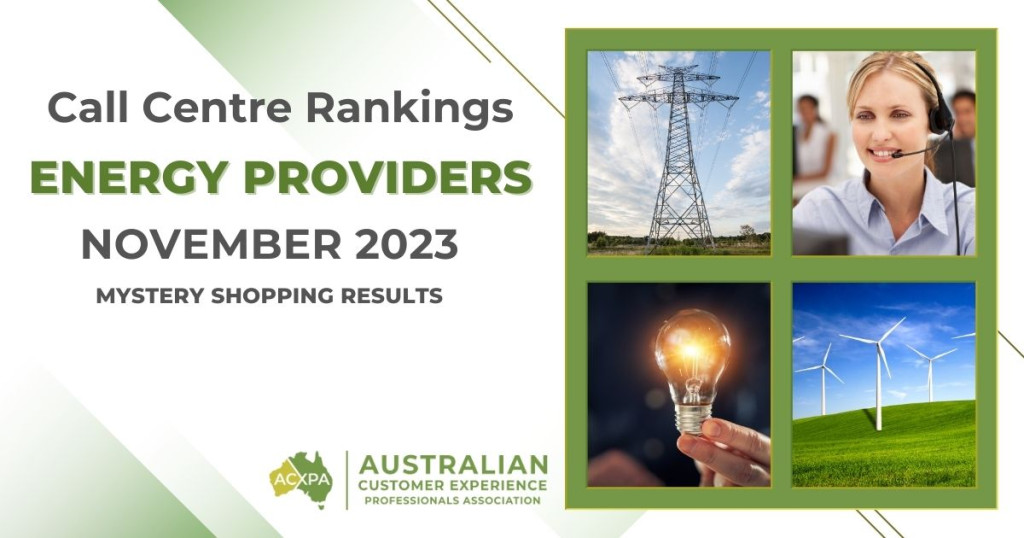 Australian Energy Providers Call Centre Rankings November 2023