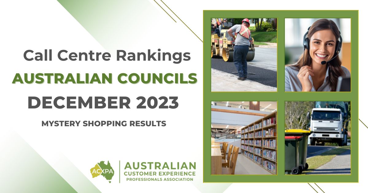 Australian Councils Call Centre Rankings December 2023 ACXPA Members Report