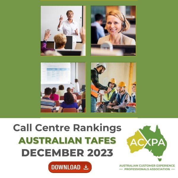 Australian TAFEs Call Centre Rankings Monthly Download December 2023