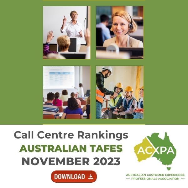 Australian TAFEs Call Centre Rankings Monthly Download November 2023