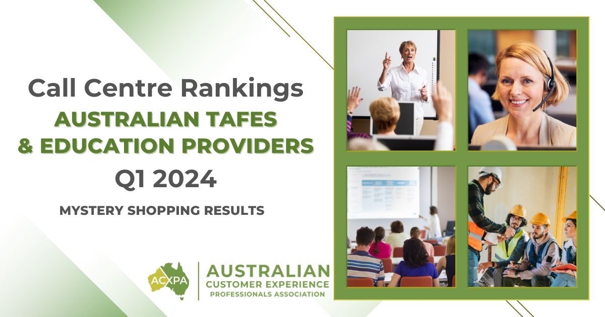 Australian TAFES Q1 2024 Call Centre Rankings Mystery Shopping Results