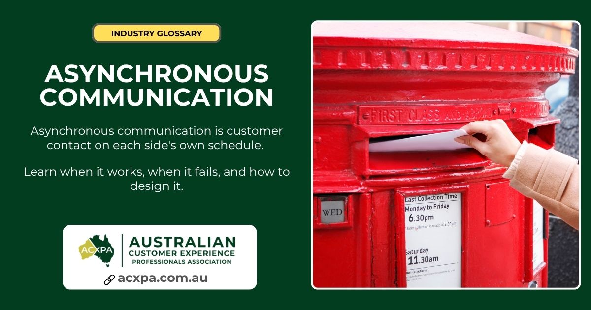 Asynchronous Communcation in Customer Service Definition