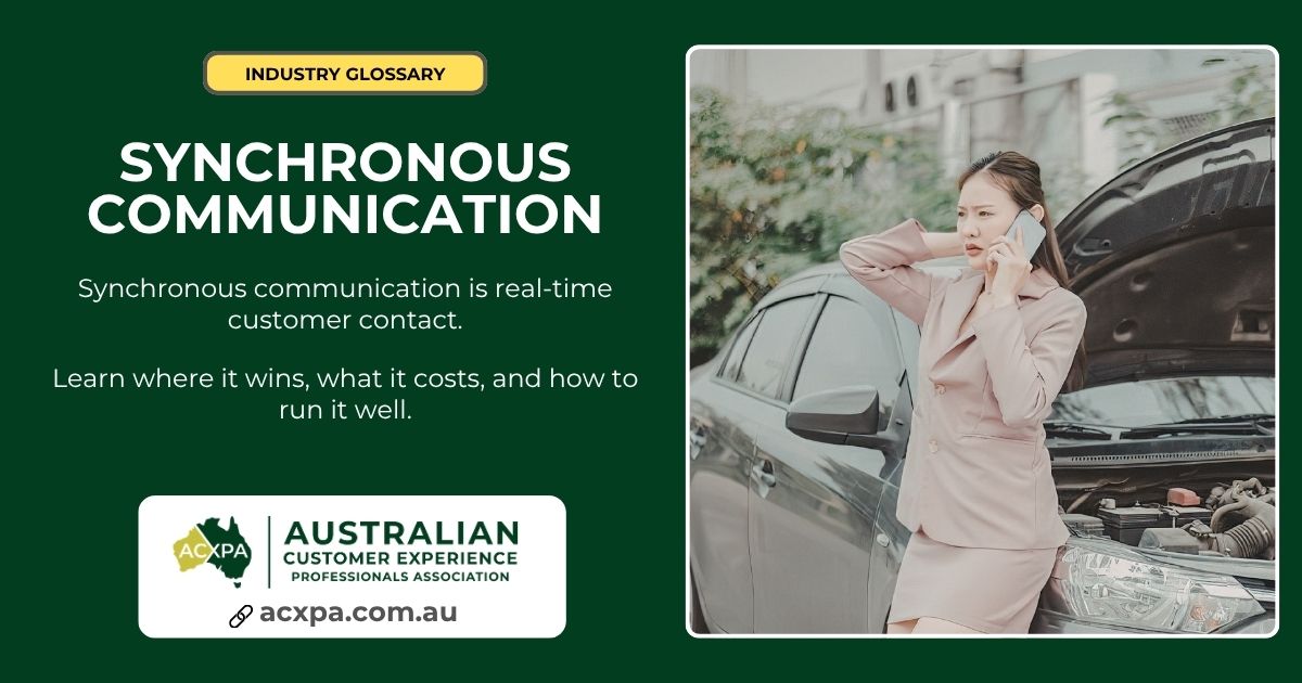 Synchronous Communcation in Customer Service Definition