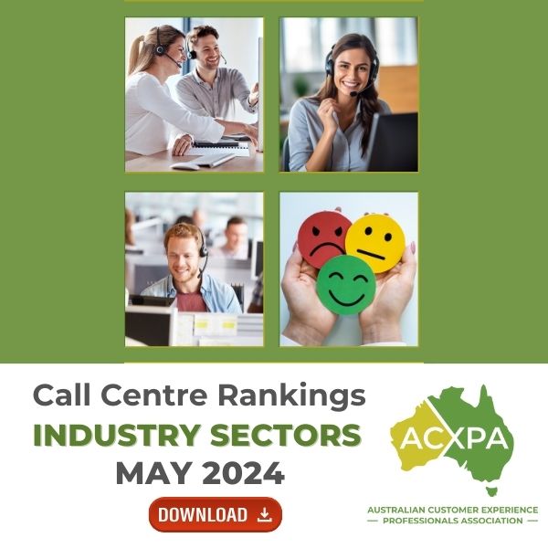 ACXPA Industry Sectors Call Centre Rankings Monthly Download May 2024