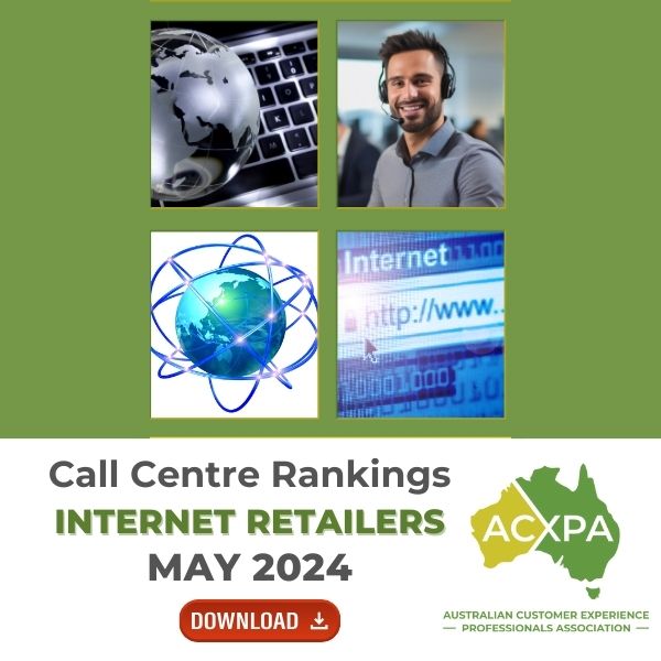 ACXPA Internet Retailers Call Centre Rankings Monthly Download May 2024