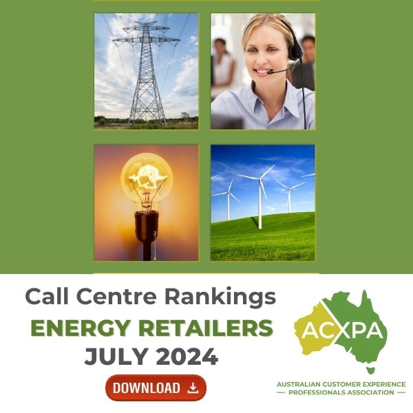 Energy Providers Call Centre Rankings Monthly Download July 2024 by ACXPA