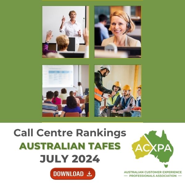 Australian TAFEs Call Centre Rankings Monthly Download July 2024