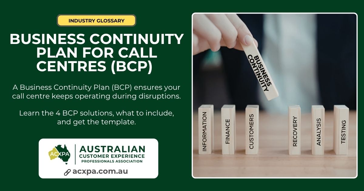 Business Continuity Plan for Call Centres Definition