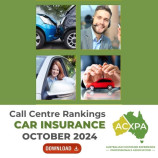 Car Insurance Call Centre Rankings Monthly Download October 2024