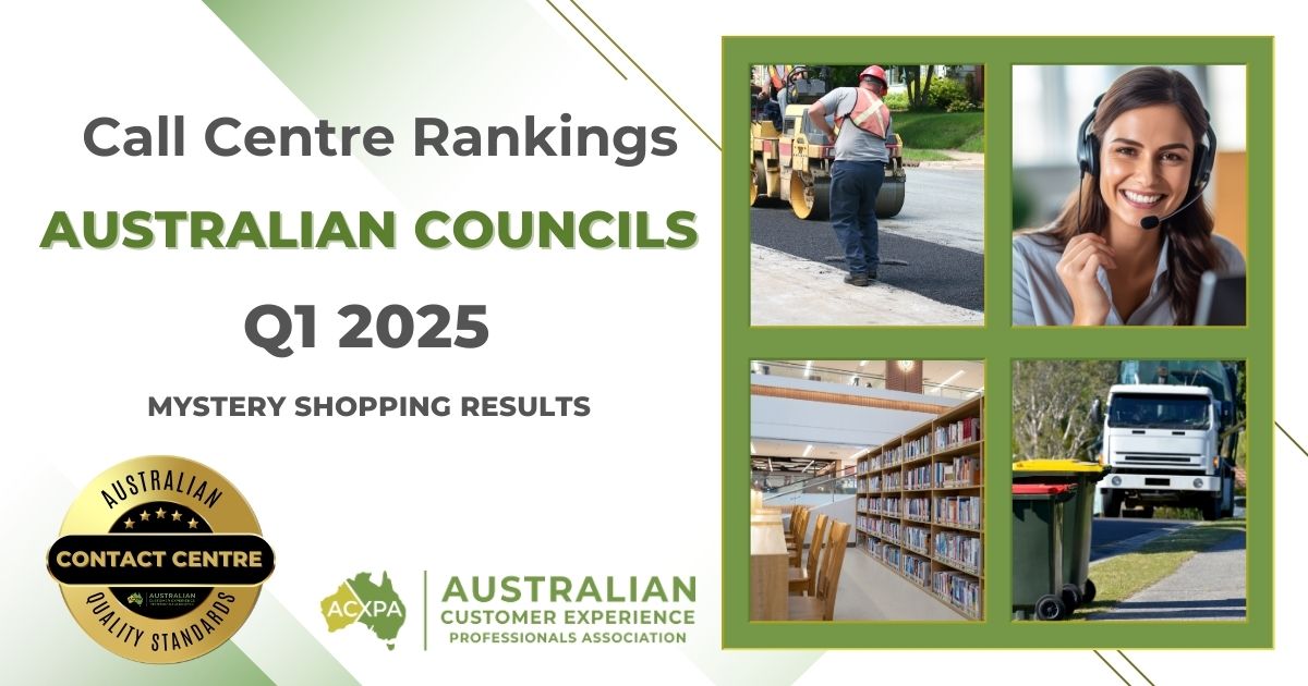 Australian Councils Call Centre Rankings Q1 2025 ACXPA Members Report