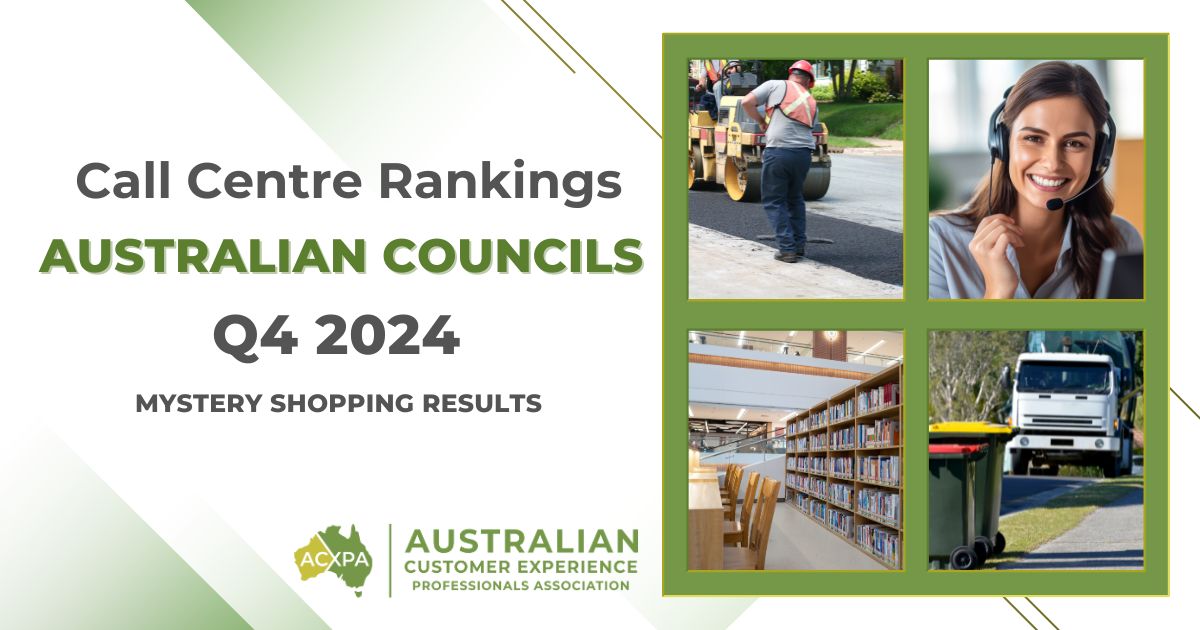 Australian Councils Call Centre Rankings Q4 2024 ACXPA Members Report