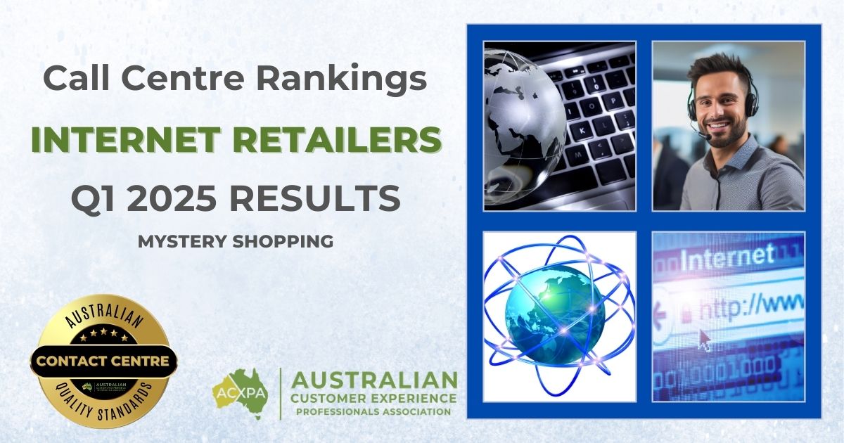 Australian Internet Retailers Q1 2025 Call Centre Rankings