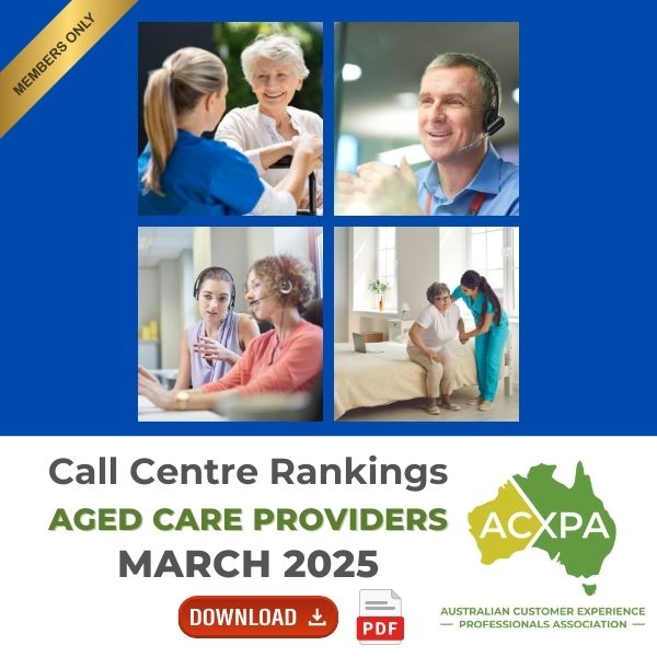 Aged Care Providers Call Centre Rankings Monthly Download March 2025