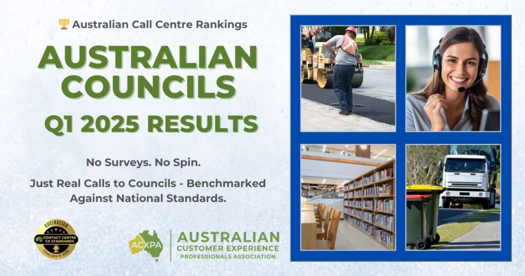 Australian Councils Call Centre Rankings ACXPA Q1 2025