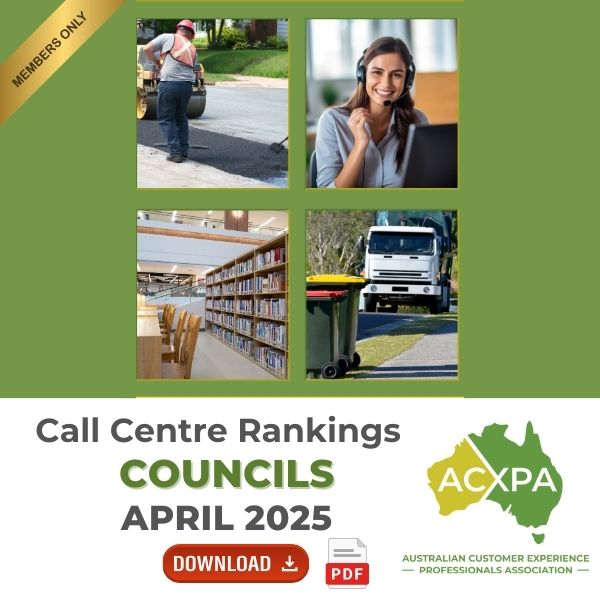 Councils Call Centre Rankings April 2025 ACXPA Members Report