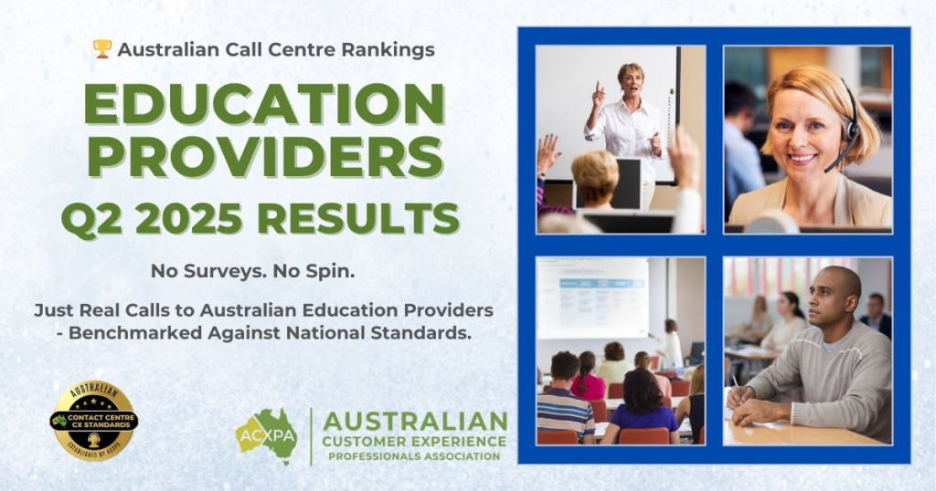 Education Sector Call Centre Rankings Australia Q2 2025 Results