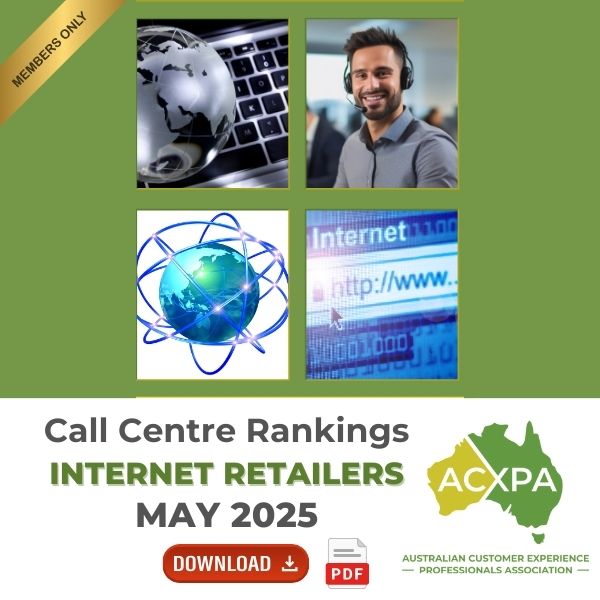Internet Retailers Call Centre Rankings Monthly Download May 2025
