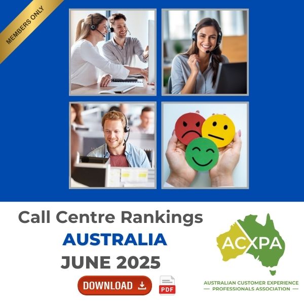 Australian Call Centre Rankings Monthly Download June 2025