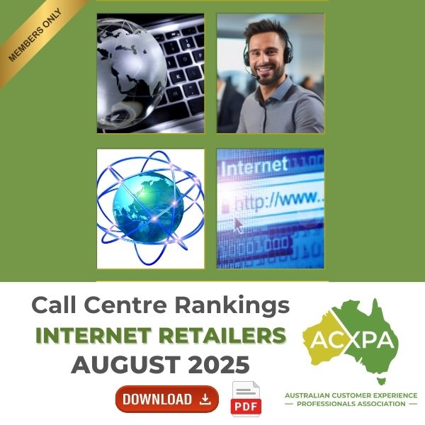 Internet Retailers Call Centre Rankings Monthly Download August 2025