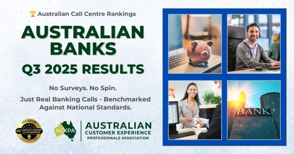 Members Only! View the Call Centre Rankings for Australian Banks Q3 2025 with call centre wait times, customer experience rankings, access rankings and more.