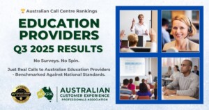 Education Sector Call Centre Rankings Australia Q3 2025 Results