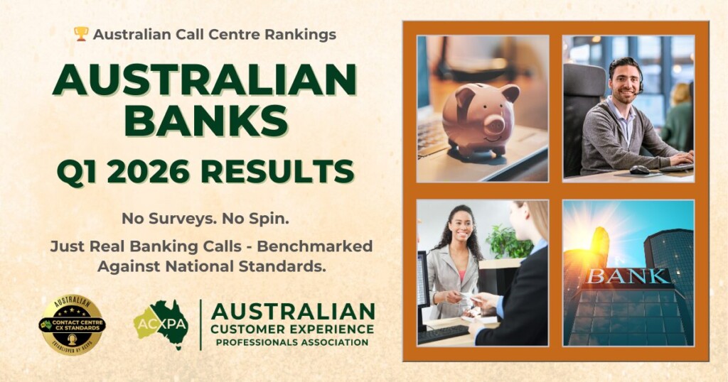 Coming Soon! View the Call Centre Rankings for Australian Banks Q1 2026 with call centre wait times, customer experience rankings, access rankings and more. (Published late April 2026)