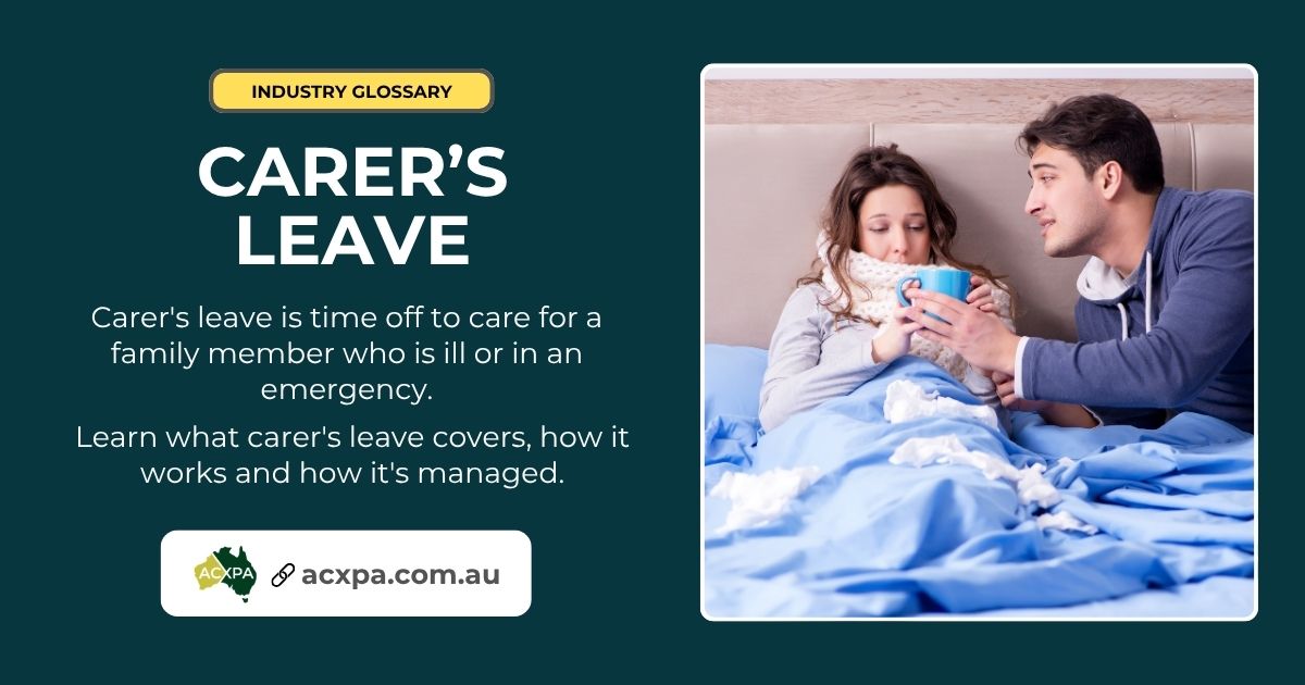 An employee caring for a sick family member