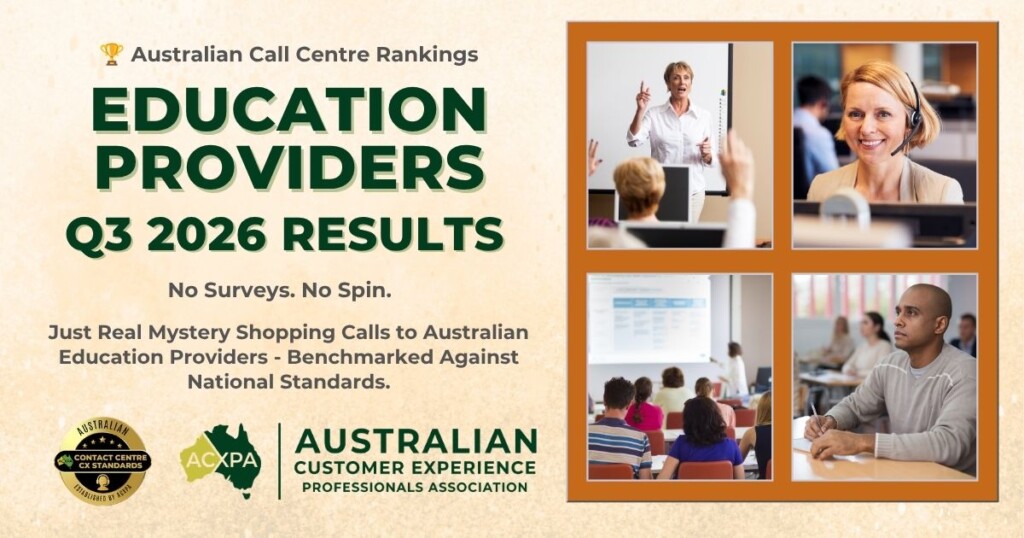 Coming Soon! The Q3 2026 Australian Call Centre Rankings reveals average wait times, quality of service, call answer percentage and more.