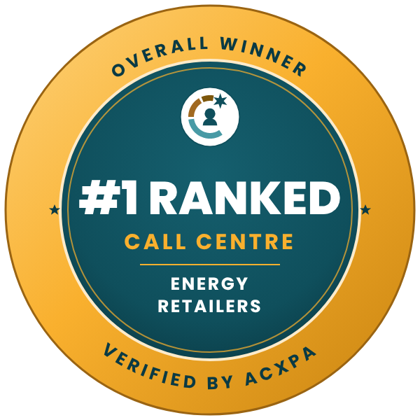Overall Winner &mdash; #1 Ranked Call Centre, Australian Energy Retailers